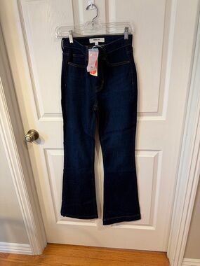 Shapesync By Soorty  Dark Blue High-Rise Flare Jeans Sz 4.  NWT. Box13